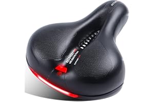 NATRUTH Bike Seat - Comfortable Soft Cushion, Waterproof, Thicken, for Road, Mountain, City & Spinning Bikes