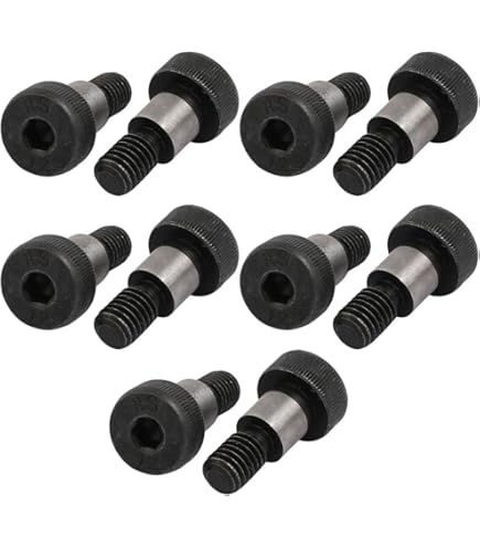 Lot De 5 Vis à épaule Uxcell – M6x16mm, Acier Inox, Filetage Complet, ISO7379