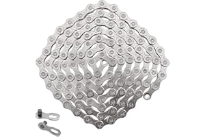 WHCCTL Chaîne pour Vélo à 10 Vitesses, Vtt Chaîne de Vélo, Chaîne de Vitesse de Vélo, Anti-Rouille Durable Bike Bicycle Chain Chaines Velo, pour vélos Route/Montagne, 1/2 x 11/128 Pouces 116 Maillons