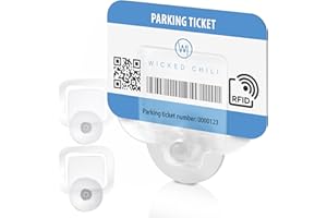 Wicked Chili 2x Parking Permit, Ticket and Note Holder for Car Windscreen, Clips with Removable Suction Cup, Avoid parking fine, Set of 2 (Made in Germany) transparent