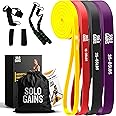 Solo Gains Resistance Bands Set – 4 Levels Stretch Bands for Exercise Include Door Anchors, Handles, Protective Covers – Elastic and Durable Physio Resistance Bands Elastic Bands Gym
