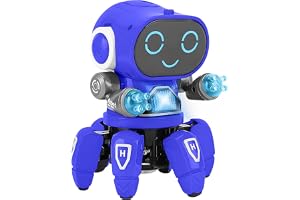 YATOSEEN Robotsleksak för barn 4-12 år, dansande, sjungande och gående | följeslagarrobot med färgglad ljusprojektion, födelsedagspresent