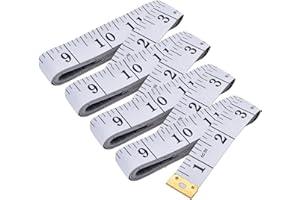 LIERFIS Cinta Metrica Corporal, Cinta Métricas Blanda de Doble Cara para Medir el Cuerpo, Cinta Métrica Costura Cinta Métrica para Medir el Cuerpo/Pecho/Circunferencia de Cintura, 150CM/60IN Blanco 4Pieza