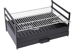 Sauvic 02729 - Cajón Barbacoa con Parrilla Inoxidable, 70 x 40 cm