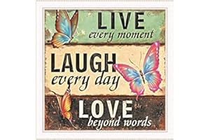 Cross Stitch Kits 11 Count Stamped, Meecaa Word Butterfly Love Embroidery Kit with Accessories Pre Printed (36CMx36CM) (Word)