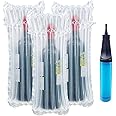 Conilly Wine Bottle Travel Protector Bags, 15 Packs Inflatable Air Column Packaging Bubble Bag with Free Inflator Pump, Reusable Wine Bottle Protector,Safe Choice for Wine Transportation