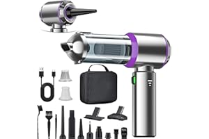 ‎ANTIFNUO Handstaubsauger Akku,4-in-1 Handstaubsauger, Auto Staubsauger Stark, 25000PA Autostaubsauger Akku Testsieger, 3-Gang 220000 U/min Mini Staubsauger für Auto, Küche,PC, Sofa, Büro & Tierhaar Reinigung