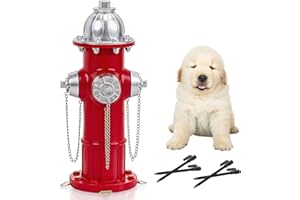 Prefdo Hunde-Feuerhydrant-Pfosten, Welpen-Urinier, Trainingsstatue, für Innenausstattung, Hof, Kunst, Garten, Rasen, Feuerwehrmann-Geschenk (36,8 cm)