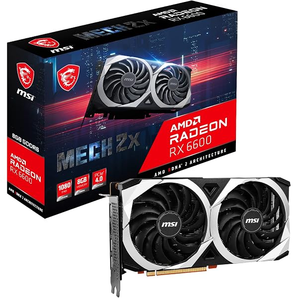MSI Radeon RX 6600 XT MECH 2X 8G OCV1 Gaming Grafikkarte - AMD RX