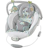 Ingenuity Relaxing Main lap Baby Seat, Sounds and Vibrations, 0-6 Months, Up to 9 kg - Morrison, Elephant/Lion Toy (