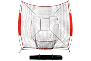 hzexun 7x7 Pieds Filet De Pratique De Baseball Softball Matériel De Base-Ball D'entraînement pour La Pratique des Frappes, des Lancers,des Frappeurs Et des Terrains