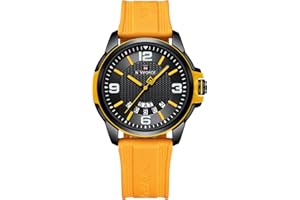 NAVIFORCE Orologio da polso analogico al quarzo, impermeabile, per studenti, ragazzi, uomini, cinturino in silicone, data-settimana
