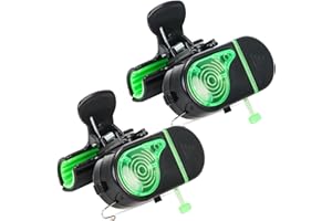 Byffoer Indicador de picada de pesca con luz LED y sonido, campana de pesca, alarma electrónica sensible, accesorio de pesca para deportes al aire libre, adultos y hombres