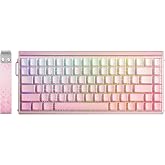 Aula Hero 84 He Manyetik Klavye Rapid Trigger Dragon King Switch 8000Hz RGB Neon TKL Hot Swap Oyuncu Klavyesi Pembe