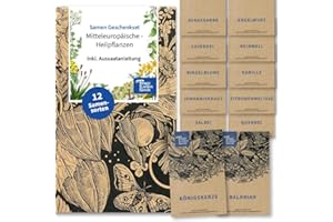 MAGIC GARDEN SEEDS Plantes médicinales européennes - kit Cadeau de graines avec 12 Herbes médicinales Traditionnelles