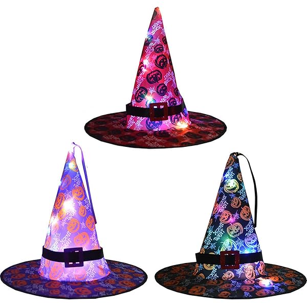 KINBOM Zauberer Hut Kinder 38x36cm - Hexenhut Mit Sternen Für Halloween & Cosplay