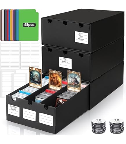 Card Storage Box Trojan 1000-Count Trading - Holds Pokemon, MTG, Yugioh,  Match Attax Card Boxes