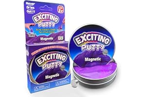 BODYGENIX Magnetic Putty - 2 x Squeezable Exciting Putties Non-Toxic Long Lasting Non-Drying Stress Relief Hand Exercise Science Learning & Fun for Kids
