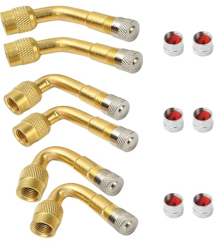 10pcs 125mm Tire Valve Extension Universal 180 Degree Tyre Valve