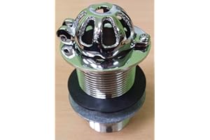 KOMIRO TEAMS HINGED Domed TOP Chrome Urinal Waste UNSLOTTED Brass 1 1/2" Easy Clean