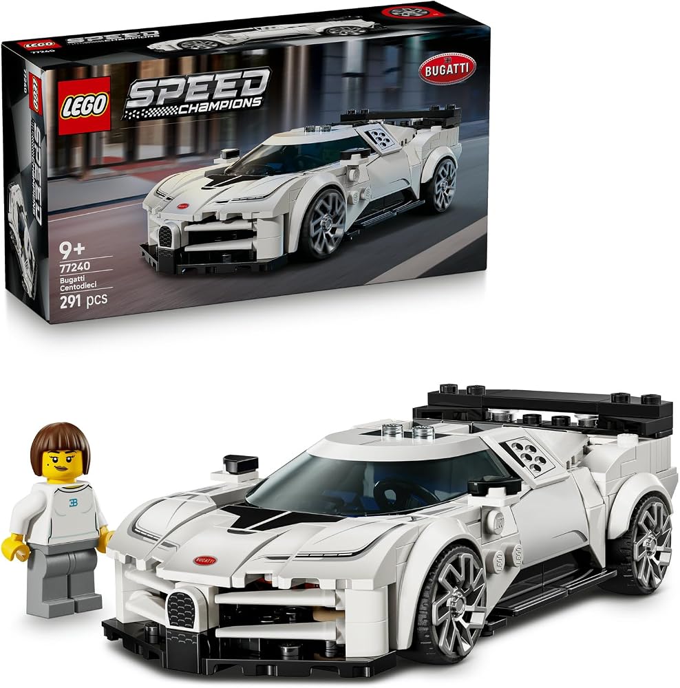 LEGO Speed Champions Bugatti Centodieci Hiper Spor Araba 77240 | 9 Yaş ve Üzeri Çocuklar için Detaylı Yarış Arabası İçeren Koleksiyonluk Oyuncak Yapım Seti, Hediye Fikri (291 Parça)