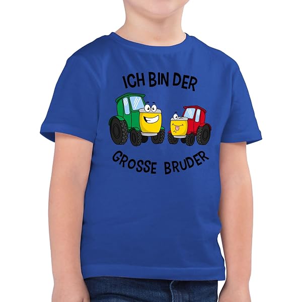 Shirtracer Kinder T-Shirt „Bye Bye Kindergarten“ – Traktor-Motiv, Schwarz-grün, Für Jungen Zur Einschulung