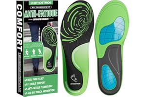 Orthostride Arbeit Komfort Orthotische Einlegesohlen,Effektive Anti-Müdigkeit Schuh Einsätze,Langlebige Stoßabsorption mit GEL bieten,Alltagsschmerzen für Männer und Frauen lindern-M