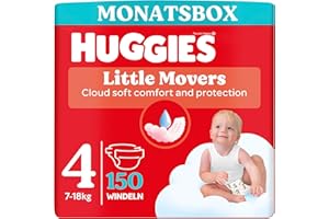 ‎HUGGIES Huggies Baby-Windeln Little Movers, Disney-Design, Größe 4, 150 St. (3 x 50), Monatsbox