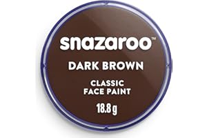 Snazaroo - Peinture Pour Visage et le Corps, Maquillage Pour Visage et Déguisement, Pour Enfants et Adults,Fard 18 ML, Couleur Brun