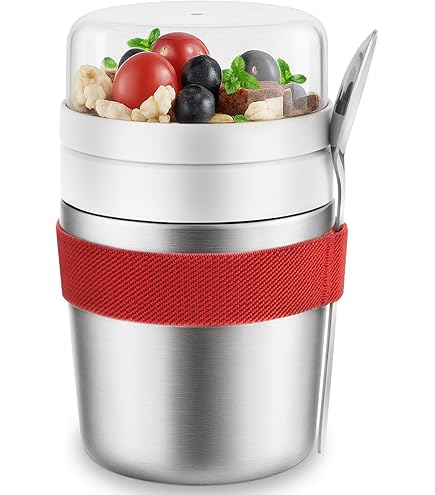Mitsemmo Mueslibeker to go,herbruikbare mueslibeker voor ontbijt, overnight haverglazen,yoghurtbeker,dubbellaagse lekvrije yoghurtbeker met lepel,Granen Yoghurt Cups (Blauw Mitsemmo Mueslibeker to go,herbruikbare mueslibeker voor ontbijt, overnight haverglazen,yoghurtbeker,dubbellaagse lekvrije yoghurtbeker met lepel,Granen Yoghurt Cups (Blauw