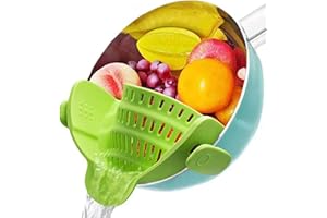 Passoire en Silicone clipsable/égouttoir alimentaire avec clip pour casseroles, poêles, bols pour cuisine, évier/Filtre les fruits, pates/passoire pliable/passoire cuisine/passoire plastique/tamis