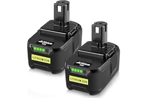 Kengdor 2 X 5.5Ah Remplacement pour Ryobi Batterie 18V RB18L50 pour Ryobi 18V P108 P107 P104 P105 P102 P103 RB18L13 RB18L15 RB18L25 RB18L40