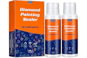 Lemeitu Lot de 2 scellants de peinture diamant - Colle transparente - Accessoire pour effet scintillant et protection des diamants (240 ml)
