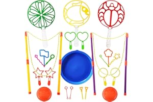 YODITI Juego de Burbujas de jabón para niños, 24 Unidades, Burbujas de jabón, Varita mágica, Ajuste de Burbujas para Juegos de Burbujas, Varillas de jabón Grandes para Actividades de Verano al Aire Libre