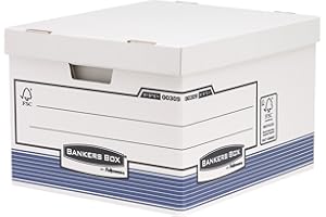 Bankers Box System - Contenedor de archivos automático, folio, azul