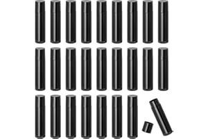 AILVOR Lip Balm Containers, 25 pcs Empty Lip Balm Tubes, Reuseable Plastic Lipstick Containers Refillable with Cap for DIY Homemade Lip Balm (black, 5g)