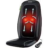 Homedics Sedile Massaggiante Shiatsu per Schiena con Opzione Riscaldante, Massaggiatore con 3 Programmi - Tutta la Schiena, P