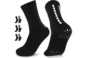 PERMANENTLY001 Calzini Antiscivolo Calcio Uomo e Donna, Calze Ciclismo Traspiranti e Compression, Sottile Grip Allenamento Sportivo Yoga Pilates Basket Corsa…