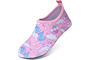 YloveM Kids Water Shoes for Boys Girls Quick Dry Non-Slip Aqua Socks, Toddler Barefoot Soft Skin Water Socks for Beach Swimming Pool Surfing Garden Seaside