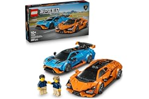 LEGO Speed Champions Lamborghini Revuelto i Huracán STO, auta dla dzieci i 2 minifigurki, pomysł na prezent dla miłośnika samochodów, zabawka konstrukcyjna dla dziewczynek i chłopców od 10 lat 77238