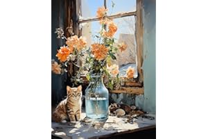 KEEMOSO Peinture par Numero,Acryliques Peinture par Numéros pour Adultes Débutants Enfants,DIY Paint by Numbers Kit sans Cadre 40X50CM