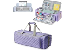 AMOIGEE Carrying Case for Cricut Explore Air 2, Cricut Maker 3, Cricut Explore 3, Pink Storage Organizer for Cricut accessories, Quilted Cricut Bag Only