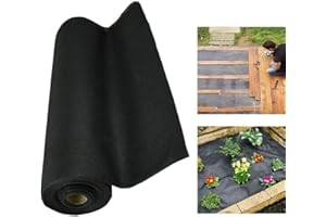 XHXseller, telo per il controllo delle erbacce, copertura del terreno, copertura per erbacce, copertura a membrana, contro il deterioramento dei raggi UV, riutilizzabile, durata (1 x 20 m, 1,5 x 1 m)