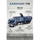 Oyuncak Tır Ve Karavan Seti - 39cm B&uuml;y&uuml;k Boy Metal Kupa Işıklı Sesli &Ccedil;ek Bırak Oyuncak Araba