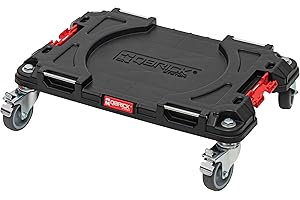 QBRICK SYSTEM Qbrick - System PRO Transport Platform BLACK - Rolling Tray for Tool Box Made of Durable Plastic with 100kg Load Capacity - Work Accessories and Tool Organiser