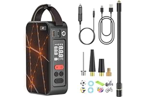 UNDREEM Car Tyre Inflator, Cordless Digital Tyre Inflator Rechargeable, Air Compressor Portable, Electric Tyre Pump for Car, Motorcycle, Bike, Bicycle, Ball, 150psi