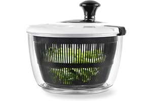 Salter BW12003EU7 Exprimidor de ensaladas - 3,5 litros, Lava, seca, sirve, prepara ensaladas, seca lechugas, base antideslizante, drenador de doble uso, comer saludable/ensaladas frescas