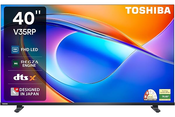 Toshiba 100 cm (40 Inches) HD Ready Smart LED TV Dolby Audio & DTS Virtual:X Game Mode REGZA Engine VIDAA OS 40V35RP (Black)