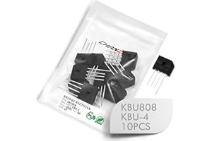 (Lot de 10 pièces) Chanzon KBU808 Pont Redresseur Diode 8A 800V KBU-4 (SIP-4) Monophasé, Full Wave 8 Amp 800 Volt Diodes Electroniques au Silicium