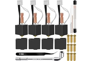 YOTINO 4 stycken kobra S1 Hotend, Bi-Metal Heatbreak Kobra S1 Extruder Hotend innehåller 4 Hot End och 9 stycken 0,2/0,4/0,6